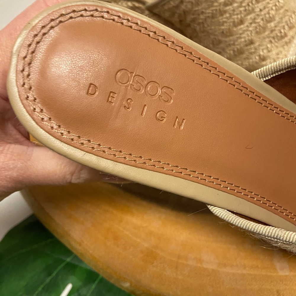 ASOS Raffia Burlap Block Heels - Picture 7 of 12